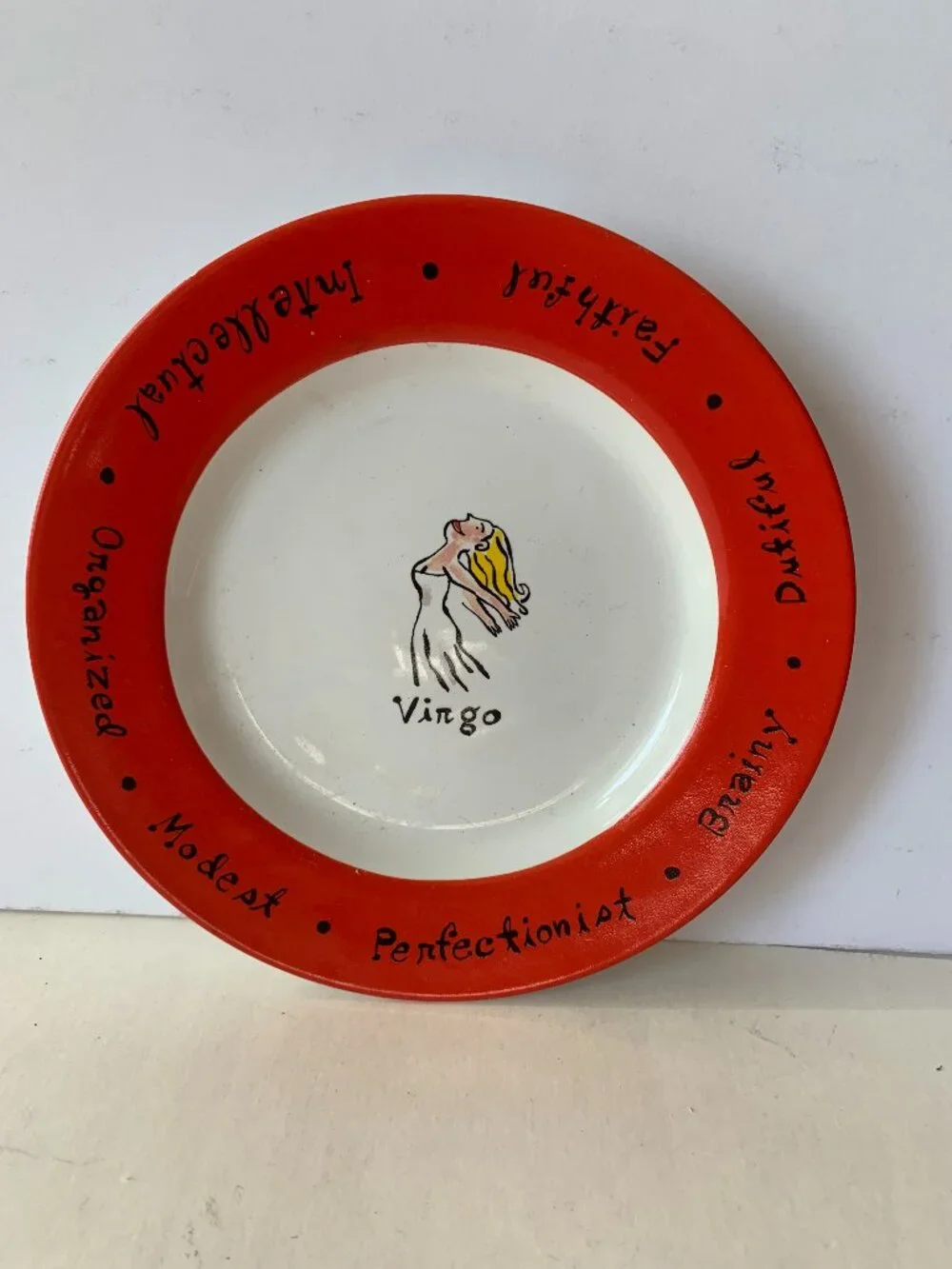 Pottery Barn Horoscope Virgo What’s Your Sign Zodiac Dessert or Salad 8” Plate